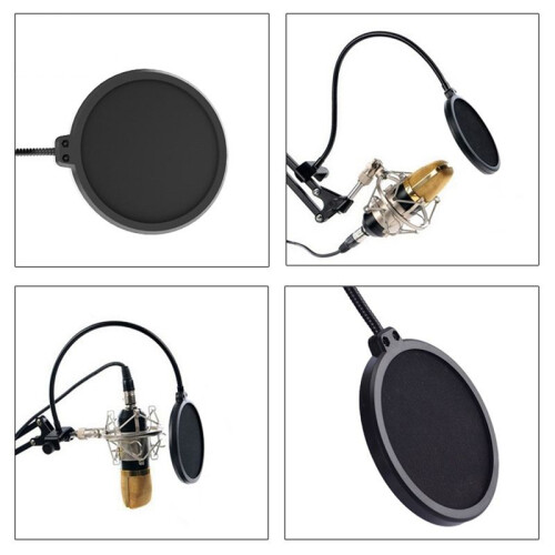Double Recording Sprayproof Cover Microphone Recording Studio Windproof and Anti-Breakage Microphone Cover 2