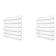 12Pcs Acrylic Clear Floating Bookshelf,Invisible Wall Mounted Bookshelf,Modern Picture Display Toy Organizer Record Rack
