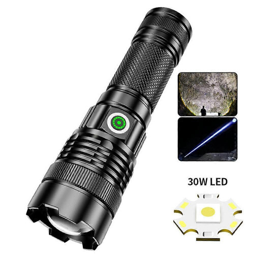 LED Torch Flashlight Rechargeable Spotlight Work Light Lamp 1000000 Lumens