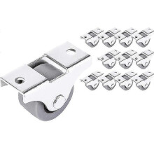 12 Pack 25mm Small Rubber Furniture Casters, Non-swivel, Plastic Free, for Appliances And Equipment - DD