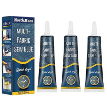 3Pcs Fabric Glue for Clothes Fabric Glue Strong, Spreader & 150cm Tape Measure | Extra Strong 50ml Fabric Glue for Crafts, Upholstery, Material, Texti