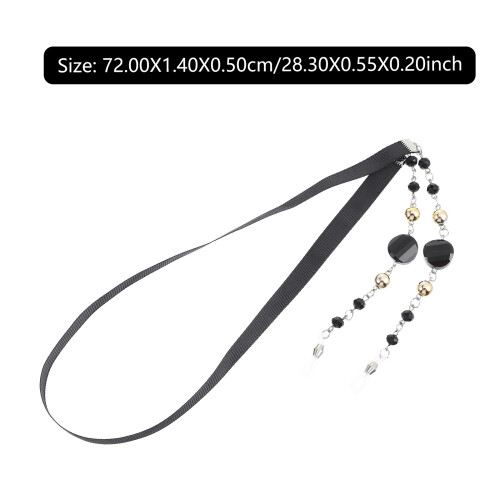 1Pc Black Multifunction Anti Lost Eyeglass Lanyard Durable Strap 1