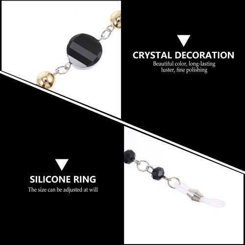 1Pc Black Multifunction Anti Lost Eyeglass Lanyard Durable Strap 2