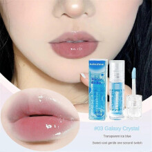(Blue) Light Crystal Lens Lip Glaze Moist Honey Light Lip Lipstick Niche Affordable Glass Lip Gloss