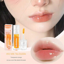 (Orange) Light Crystal Lens Lip Glaze Moist Honey Light Lip Lipstick Niche Affordable Glass Lip Gloss
