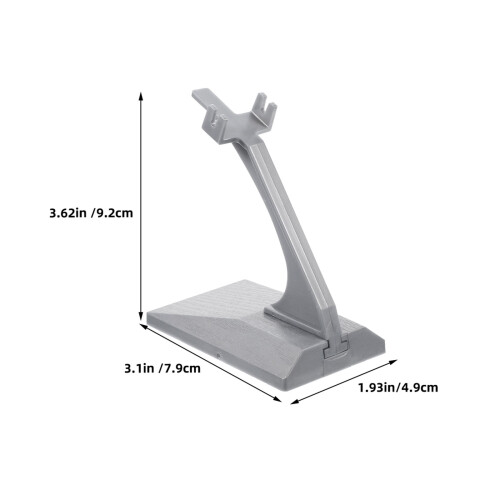 8Stk Kunststoff Flugzeugmodelle Grau Stabiler Display Halter 1