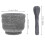 1Set Grey Garlic Grinding Pot Plastic Masher for Home Kitchen Use 2
