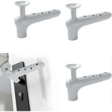 4pcs Silicone Door Handle Anti-collision Cover, No Perforation Mute Door Suction Handle Protective Cover(grey) - DD