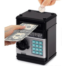 Electronic Piggy Banks, Auto Scroll Paper Money Saving Box Atm Passwor