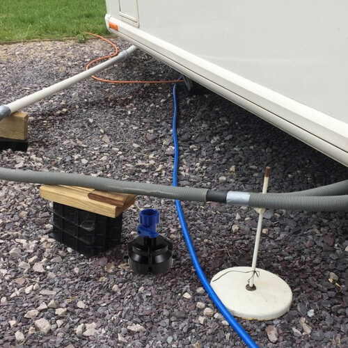 Rv Abwasserschlauch Spülkappe Mit Absperrventil ABS Mehrfarbig 2