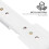 6Pcs Heavy Duty White Metal Curtain Fixing Tools for Wall Track 6