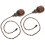 2Pcs Wooden Pull Chain Decorative Lamp Pendants Home Ceiling Fan Light 8