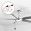 2Pcs Wooden Pull Chain Decorative Lamp Pendants Home Ceiling Fan Light 9