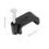 100Pcs Black Cable Fixing Half Clamps with Nails Wire Plumbing Clips 2
