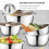5Pcs Stainless Steel Kitchen Vegetable Basket Silver Drain Strainer 6