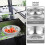 5Pcs Stainless Steel Kitchen Vegetable Basket Silver Drain Strainer 8