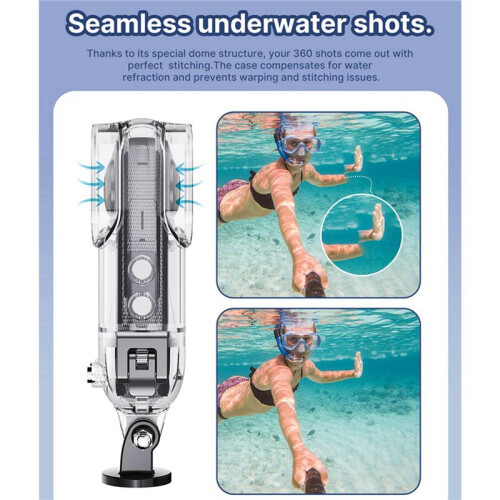 2X for Insta 360 X3 Waterproof Case Action Camera Accessories Diving Case 50 Meter Panoramic Camera Protective Case 1