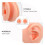 1Paar Silikon Mit Acryl Für Piercing Praxis Pink 4