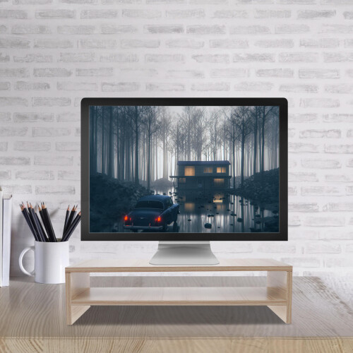 Raindrops  Desktop Elevator Space-Saving Monitor Stand Practical 2