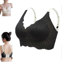 (Black, 4XL) Jelly Gel Shaping Bra,posture Correcting Bra, Anti Saggy Breasts Bra, Soft Support Seamless Comforta - RiRi