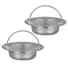 Sink Strainer 2 Pieces Stainless Steel Sink Strainer Kitchen Sink Strainer Sink Strainer with Stainless Steel Handle Kitchen Sink Plug Kitchen Sink Gr