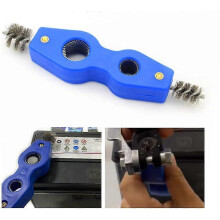 2 Pcs Car Battery Terminal Cleaners, Car Battery Cleaning Brush with Steel Wire, Anti-corrosion Battery Terminals Machine Parts Cleaning Tools Univers