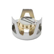 Outdoor Stove with Stand Portable Camping Hiking Travel (Grey)