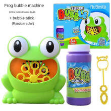 (frog) Bubble Machine Frog Hippopotamus Automatic Bubble Party Gifts Toy For Kids Boys Girls
