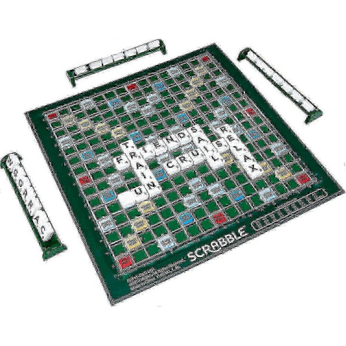 Deluxe Scrabble Set with Locking Tiles for Family Fun_fosm 1