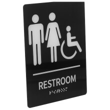 Braille Toiletten Schild Selbstklebende Aufkleber Sehbehinderte