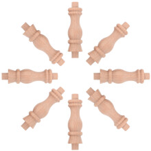 10Stk Dekorativer Holzbaluster Khaki Für Innenraum Und Möbelreparatur