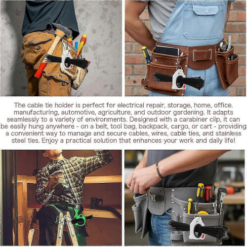 Cable Tie Holder Set with Automatic Tightening, Reusable Heavy Duty Zip Tie Mount for Efficient Cable Management 2