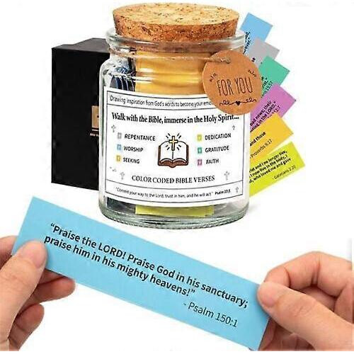 (B) Bible Verses Jar For Emotions And , Jesus Scripture Jar, Bible Verses In A Jar For Devotional Gift 1