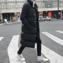 (XL)Mens Long Down Jacket Coat Luxury Winter Solid Black Parkas Men Plus Size 4xl Thick Warm Slim Fit Male Overcoat - Ri