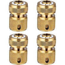 4pcs Brass Hose Connector Hose Quick Connector 1/2 Inch Garden Hose Quick Connector Quick Connector for Arro Hoses - DD