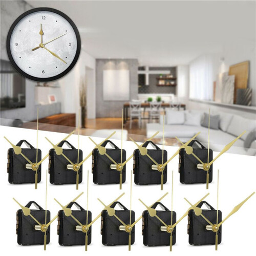 100Pcs DIY Silent Movement Spindle Hands Wall Quartz Clock Movement Mechanism Repair Tools Part Clock Kit 2