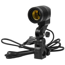 4X Light Lamp Photo Studio E27 AC Socket Photography 1.8M Cable Cord Bulb Stand with Umbrella Holder Bulb Mount US Plug