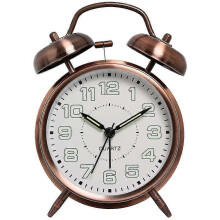 (copper 2) Loud Alarm Clock For Heavy Sleepers Adults, Silent Non-ticking Quartz With Backlight,twin Bell - PR