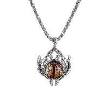 (Yellow) Unisex Retro Turkish Evil Eye Necklace Chain Pendant Jewelry Women Gift - Pjun
