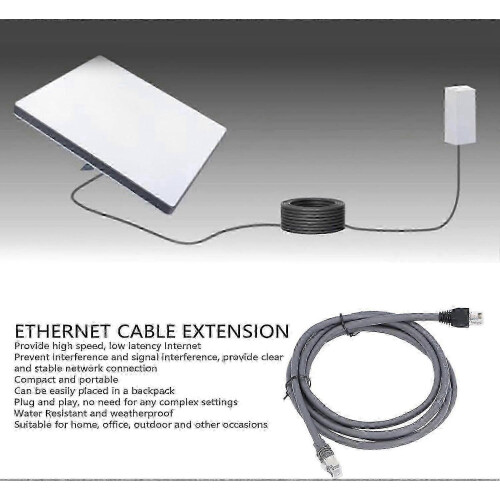 Crystal head outdoor Ethernet cable for Starlink Mini (5m) 1
