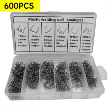 (2 SIZE, 600pcs) Hot Stapler Staples For Plastic Welder Repair Hot Welding 0.6mm/0.8mm