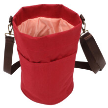 Rotes Nähtasche Stoff & Metall Strick- Und Häkelaufbewahrung