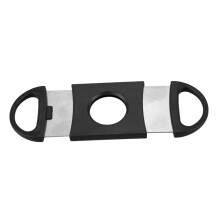 2X Schwarze Oval Foermige Edelstahl Zigarrenschere mit Doppelklingen