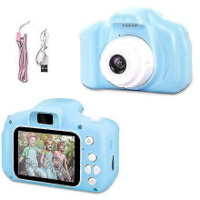 (No TF Card, Blue) Kids Camera Waterproof 1080p Hd Screen Photography Video Camera Outdoor Toy - DD