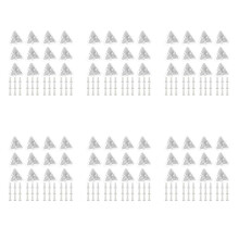 Suportes de Canto Acrílico 72 Peças com Parafusos Semitransparentes Suportes de Junta de ÂNgulo Reto de 3 Furos Transparentes
