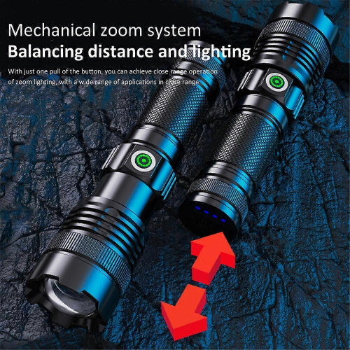 LED Torch Flashlight Rechargeable Spotlight Work Light Lamp 1000000 Lumens 2