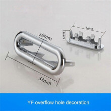 (F) 2PCS Solid Sink Overflow Covers Kitchen Bathroom Basin Trim Round Hole Caps