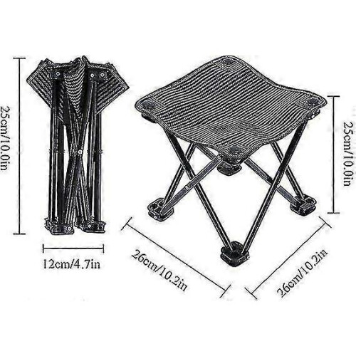 Camping Stool, Folding Chair, Mini Portable Stool, Camping Chair for Bbq 2
