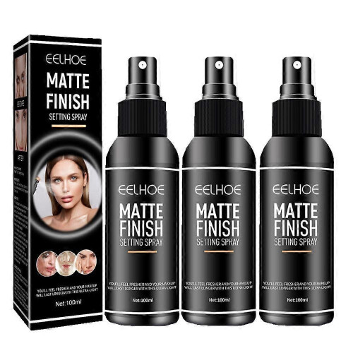 3x 100ml Makeup Setting Spray Long Lasting Foundation Fixer Spray Moisturizing Oil Control Natural Matte Refreshing Quick Fixer
