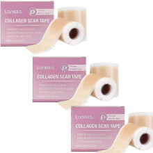 (3pcs) Collagen Scar Tape For Face, Losveo Silicone Scar Sheets For Face Wrinkles
